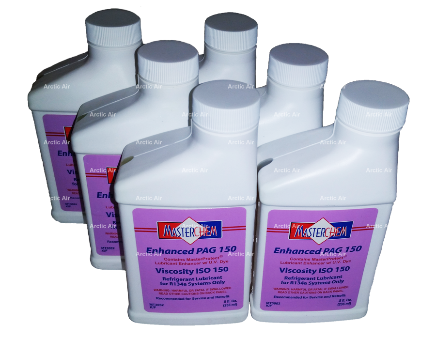 6 Pack of Santech MasterChem Enhanced PAG 150 Oil With Lubricant